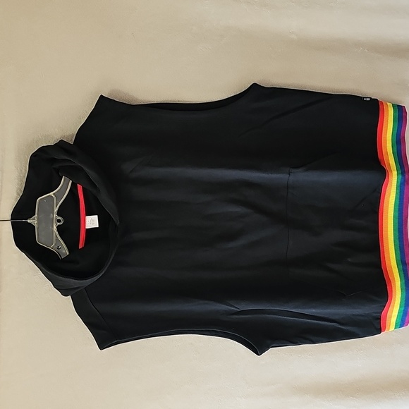 TomboyX Tops - Tomboy X Hoodie Unisex Size XL Black French‎ Terry Sleeveless LGBTQ+-Friendly